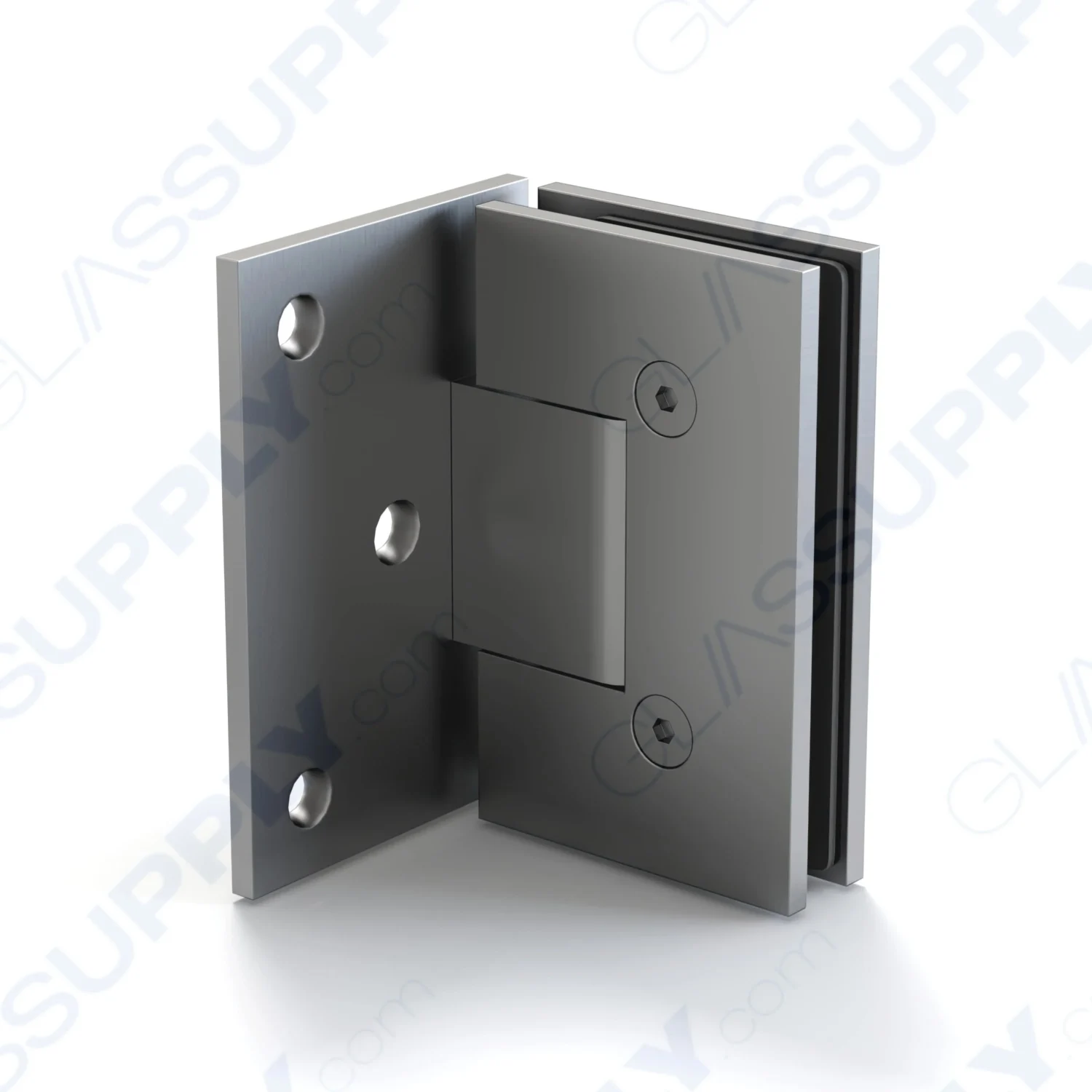 Glass-to-Wall Hinge with Offset Back Plate