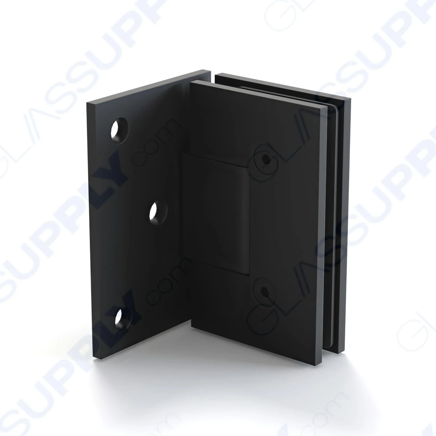 Glass-to-Wall Hinge with Offset Back Plate