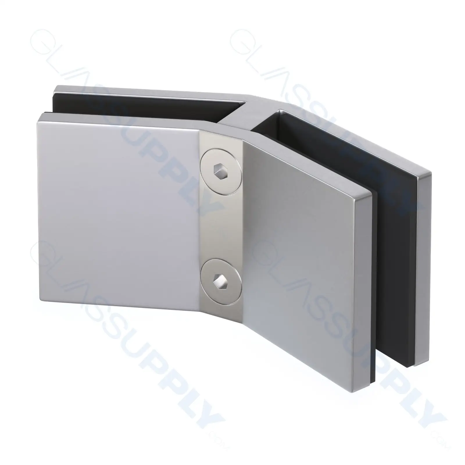 135° Square Glass-to-Glass Railing Clamp