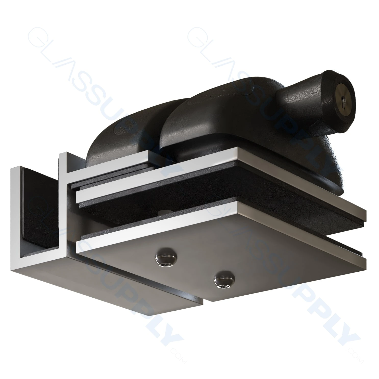 90°Glass to Glass Latch Exterior Opening for Frameless Glass Railing