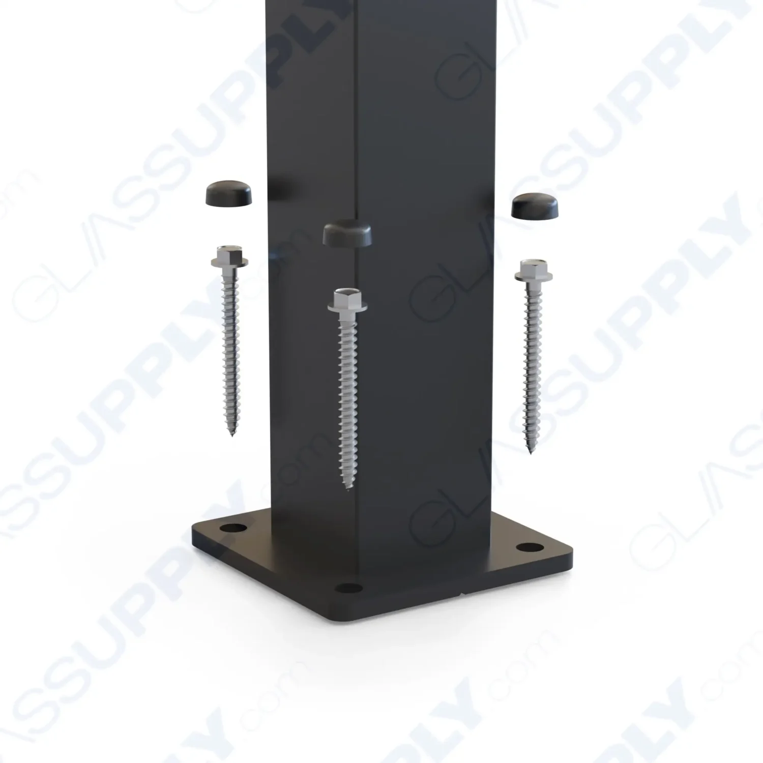 2 1/4" Square Post Kit for Aluminum Framed Railing System