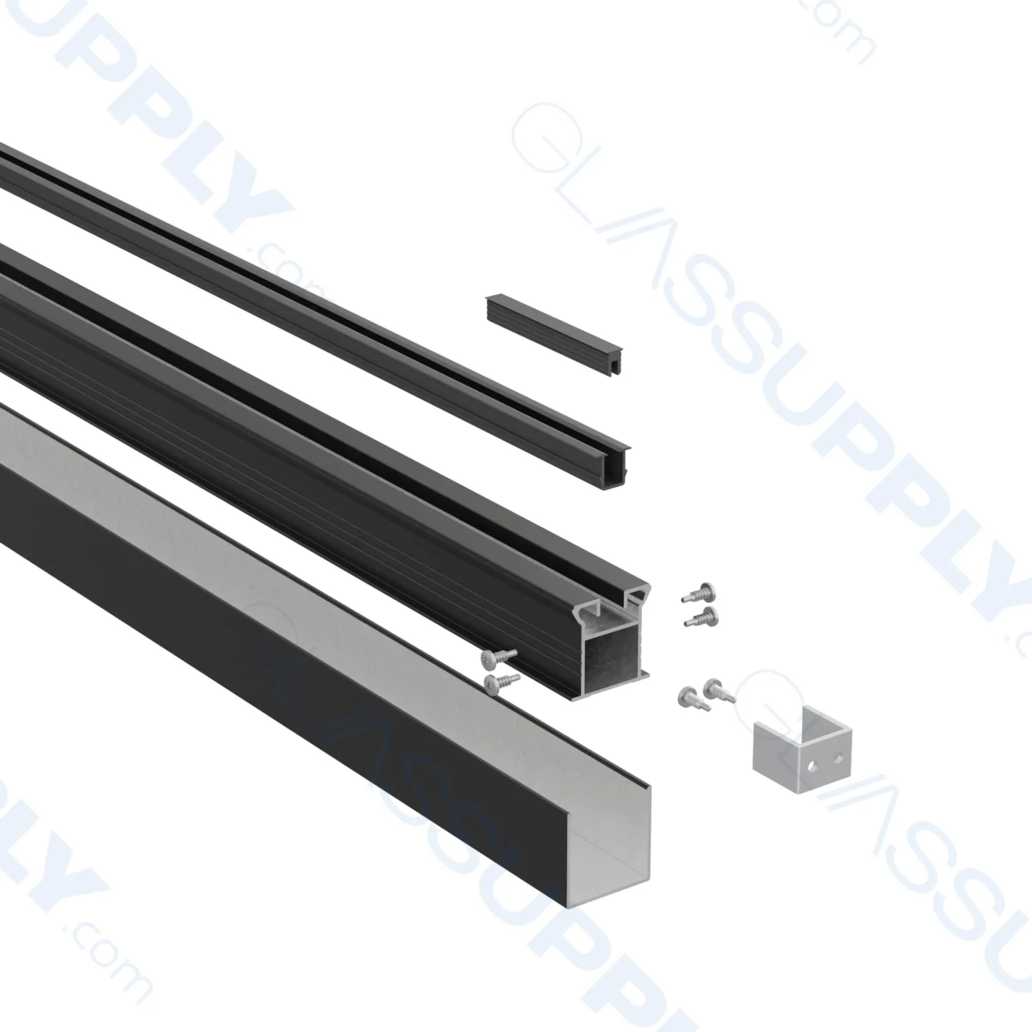 Bottom Track Kit for Aluminum Framed Railing