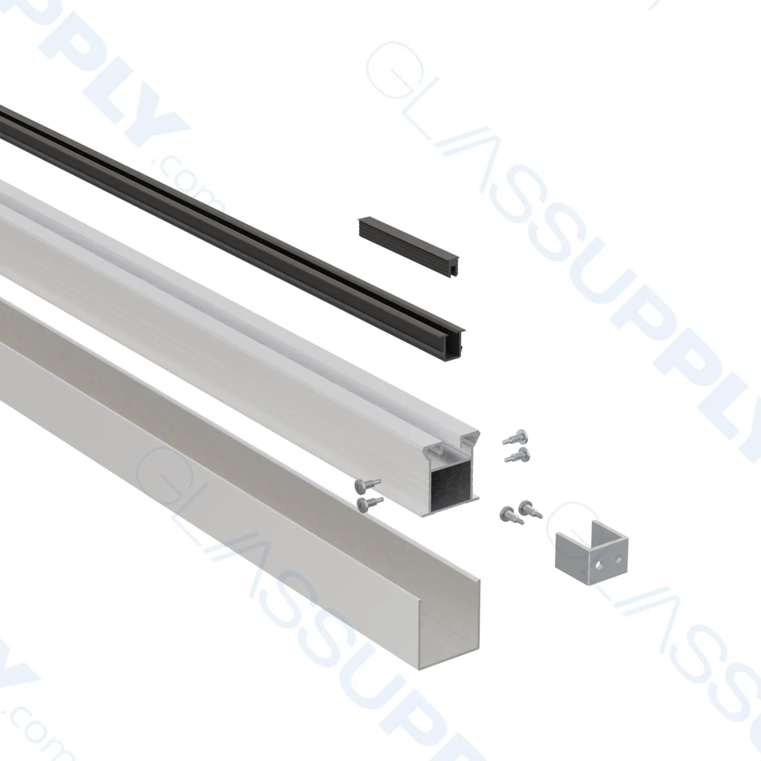 Bottom Track Kit for Aluminum Framed Railing