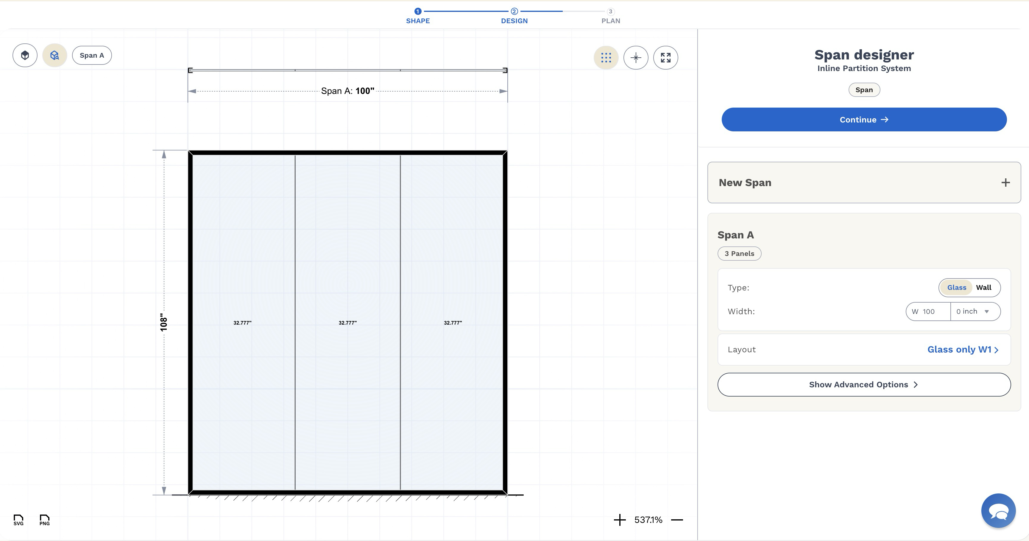 Glass Partitions Planner